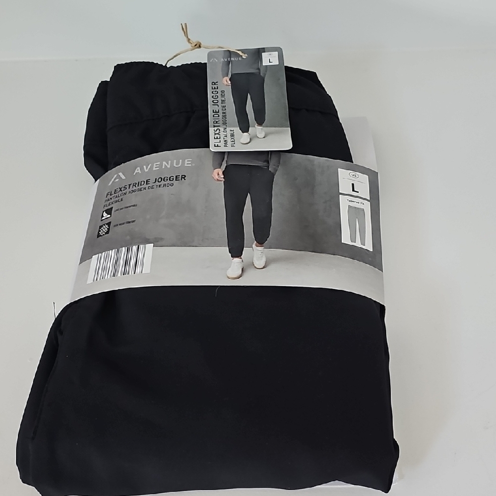 Avenue Men's Black Flexstride Jogger Pants